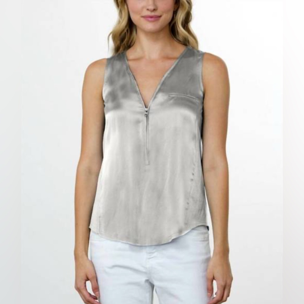 Go Silk Go Zippy Tank Luxe In Silver